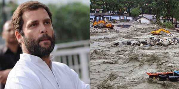 राहुल गांधी पहुंचे गुप्तकाशी, पीड़ितों से की मुलाकात