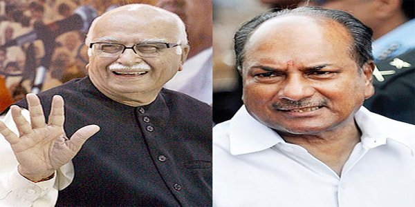 आडवाणी ने एंटनी पर साधा निशाना